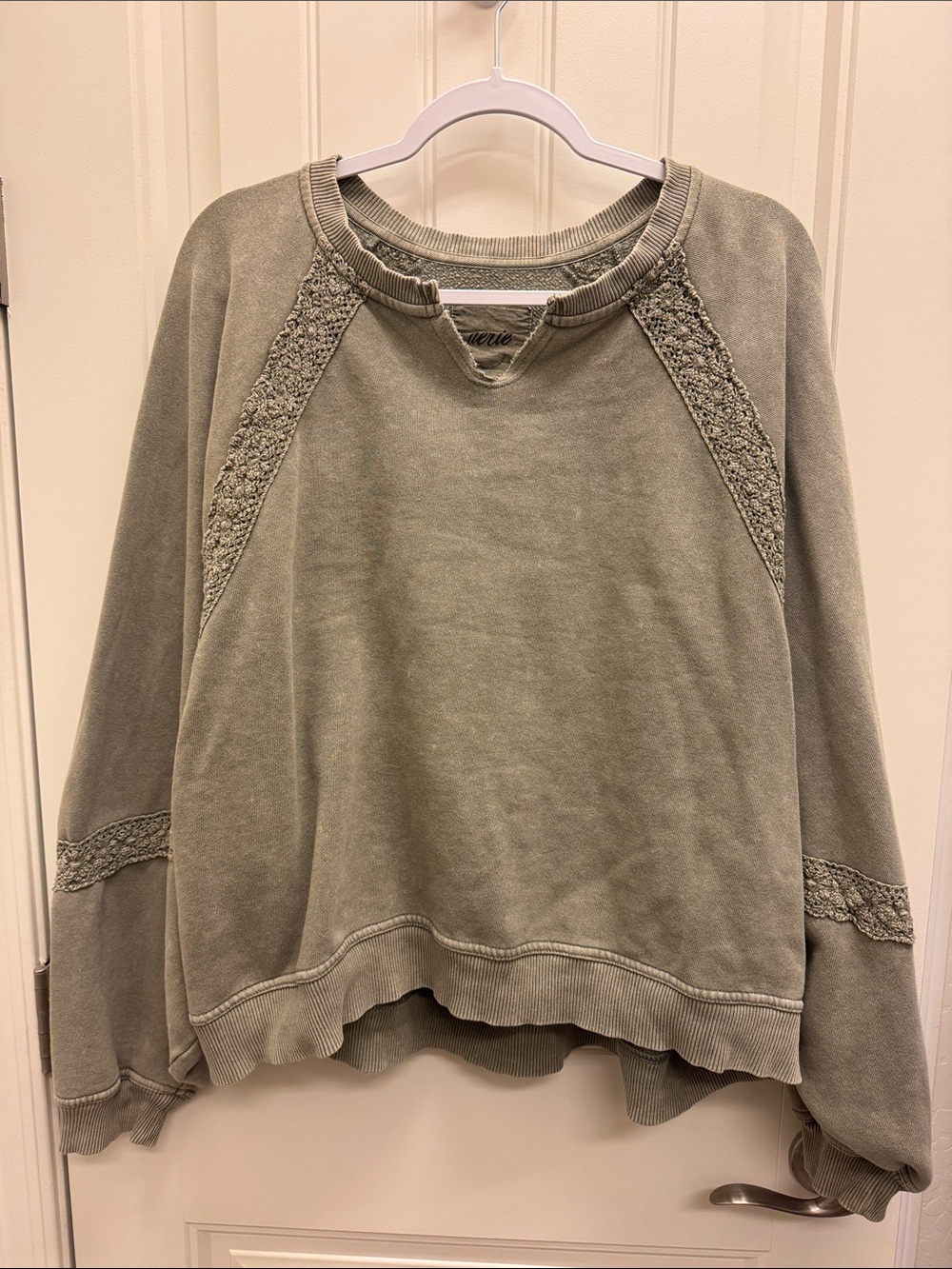 aerie Washed Sage Green Pullover Sweatshirt